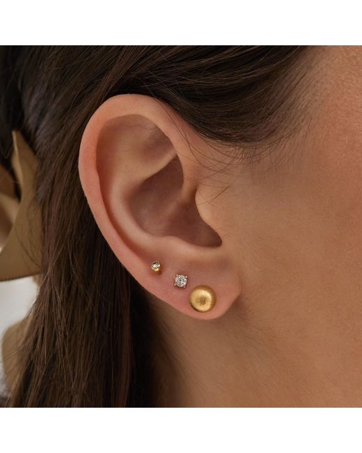 Esterah Yellow Matte Sphere Studs