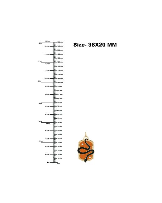 Artisan Metallic Diamond Snake Enamel Pendant