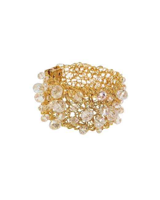 Lavish by Tricia Milaneze Metallic Clear & Aurora Handmade Bracelet