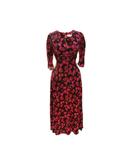 Closet Red Wrap Tie Waist Dress