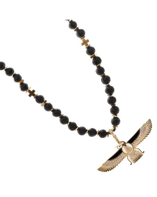 Ebru Jewelry White Powerful Faravahar Necklace