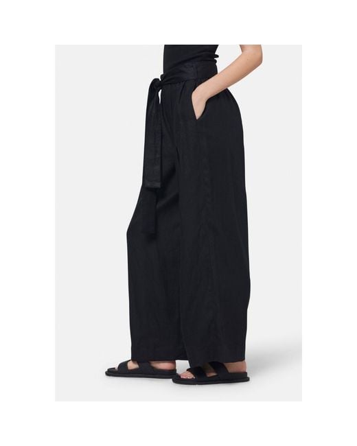 Helen Mcalinden Blue Hepburn Linen Wide Leg Trouser