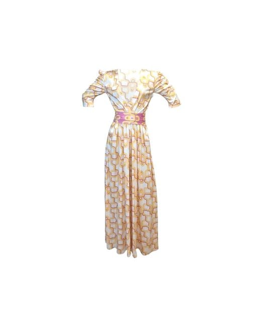 Julia Clancey Metallic Carmen Cotton Palazzo Jumpsuit