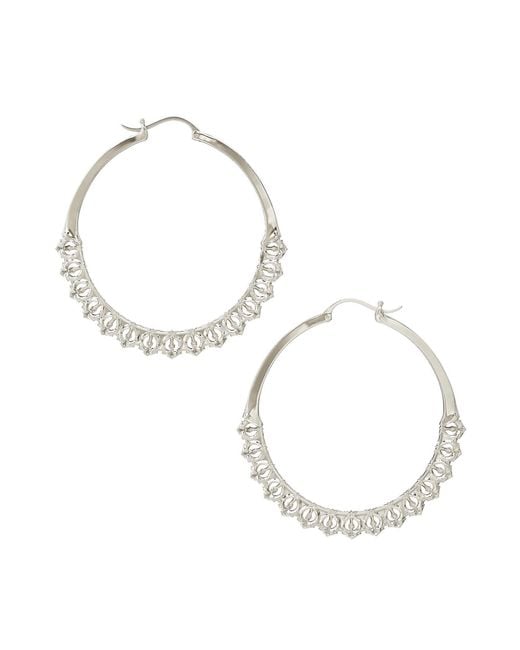 Astor & Orion Metallic Calla Art Nouveau Hoops Large