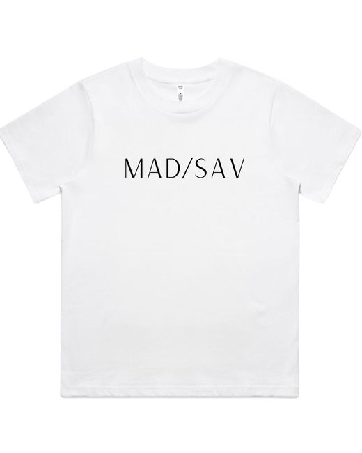 Madison / Savile White Mad Sav Logo T-Shirt