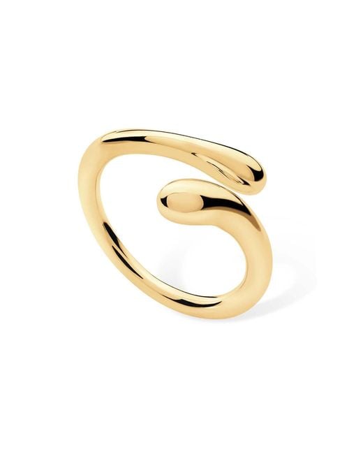 Lucy Quartermaine Metallic Open Drop Ring