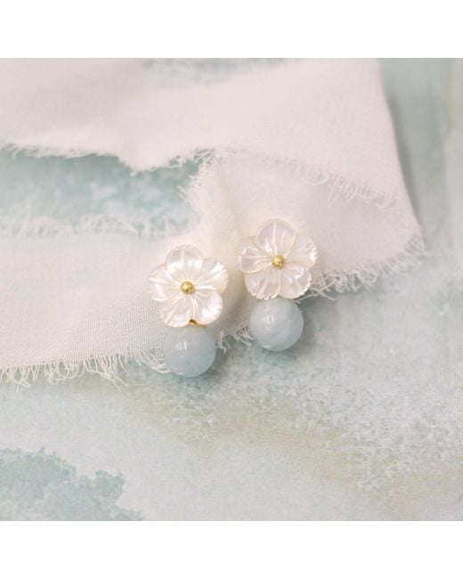 Agora Jewellery White Cleito Bonbon Earrings