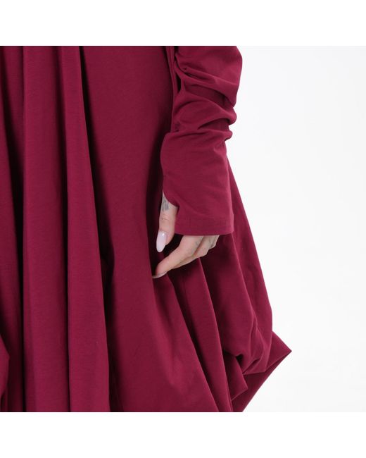 Metamorph Purple Hooded Midi Dress