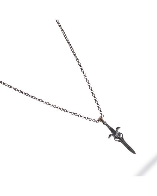 Ebru Jewelry Metallic Serpent Blade Sterling Necklace for men