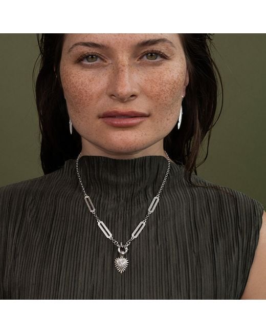 Zoe & Morgan White Heart Rays Charm