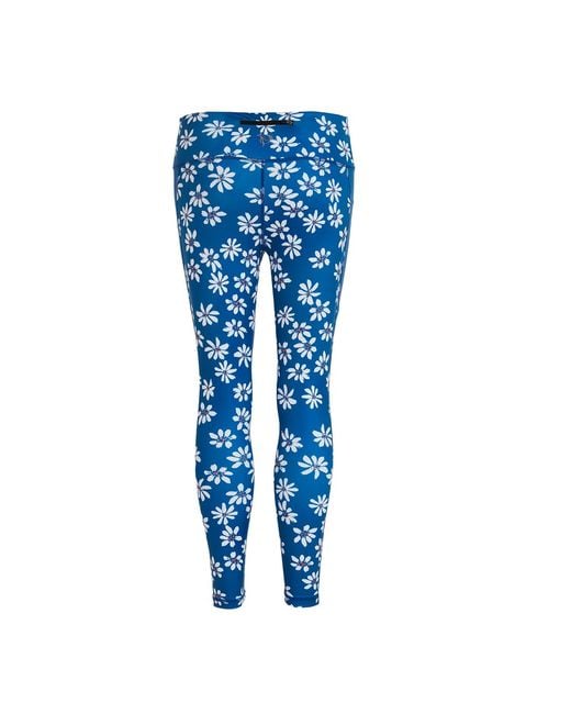 Perky Peach Blue Daisy Gym Leggings