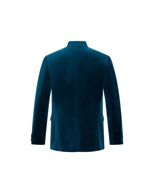 Beatrice von Tresckow Blue Mughal Velvet Jacket for men