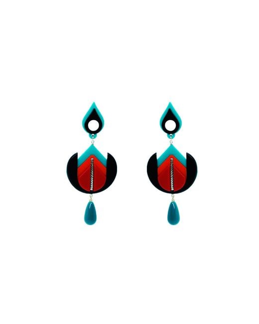 Gissa Bicalho Red Iolanda Handmade Earring