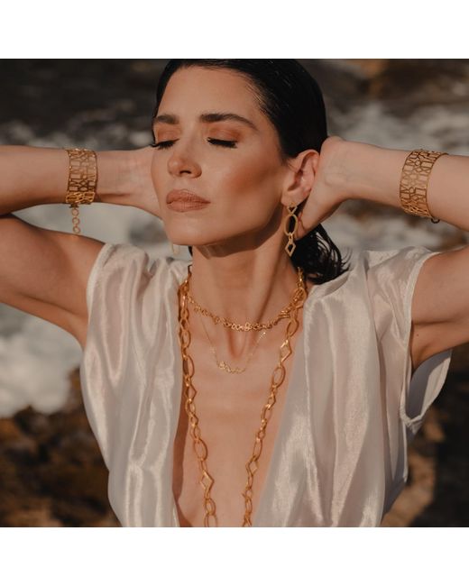 Myrto Katramadou Jewellery Metallic Harmony Script Matte Necklace