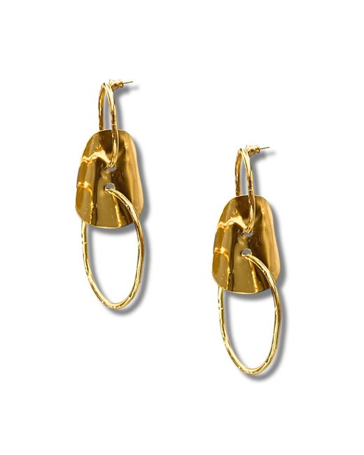Jaredjamin Metallic Viviane Post Drop Earrings