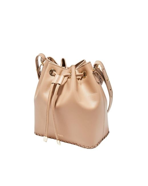 Saonara Brand Brown Neutrals Bucket Bag Moka Leather