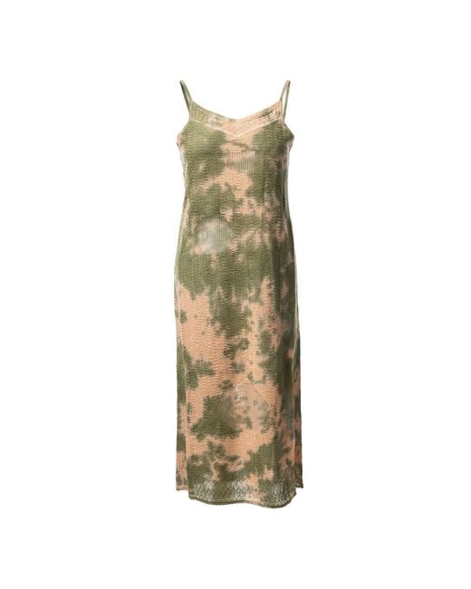 Fully Fashioning Metallic Zelda Floating Stitch Midi Dress