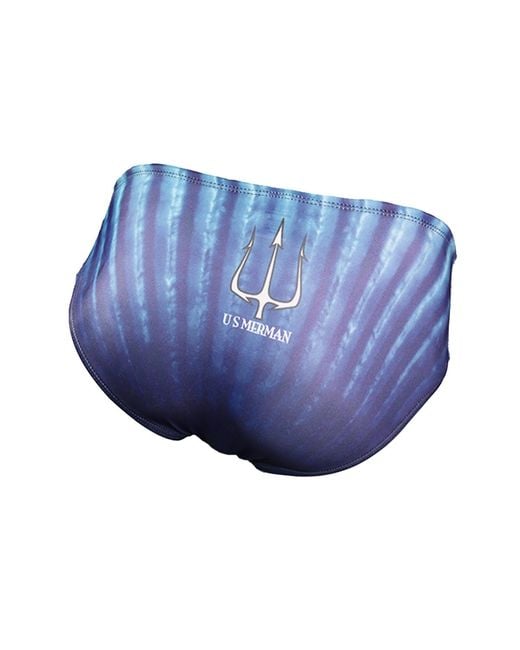 Us Merman Blue Super Jon Racing Brief for men
