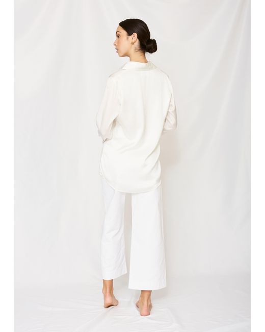 Nike White The Silk Blouse