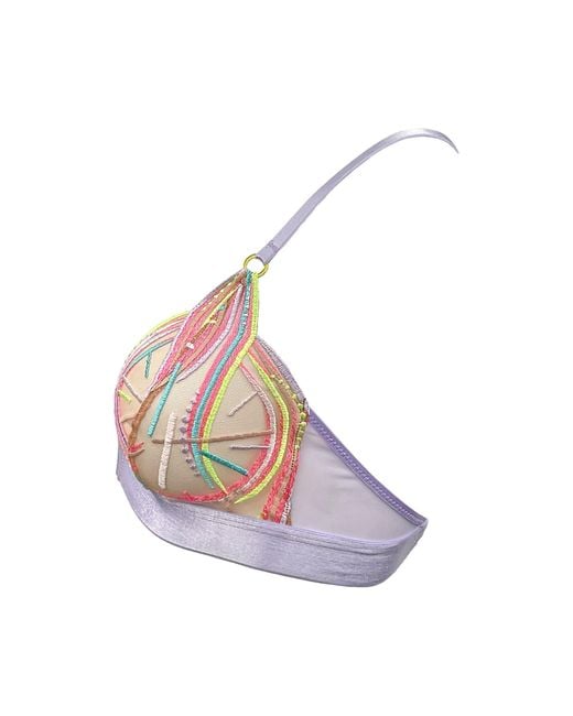 Somewhere Never Pink Miami Nice Triangle Bralette