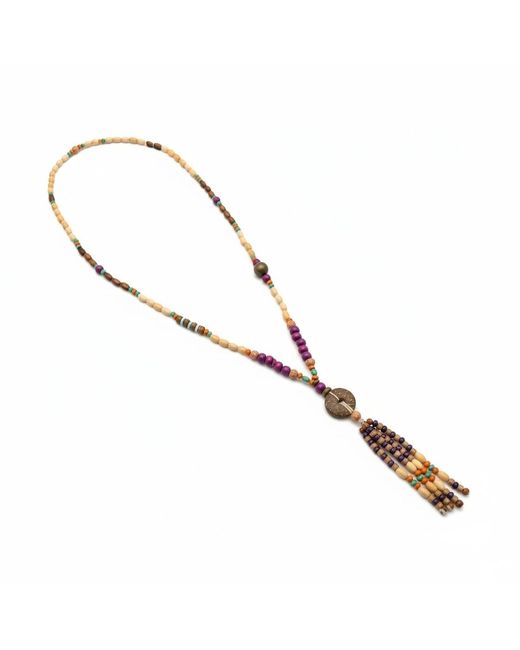 By Virgo Metallic Noira Tassel Necklace