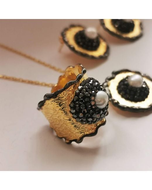 Nowart Jewelry Metallic Pearl Ring