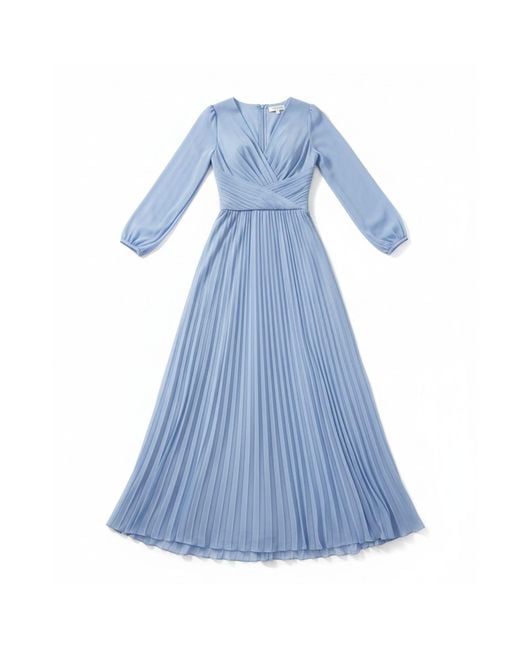 LAtelier London Blue Light Pleated Midi Dress