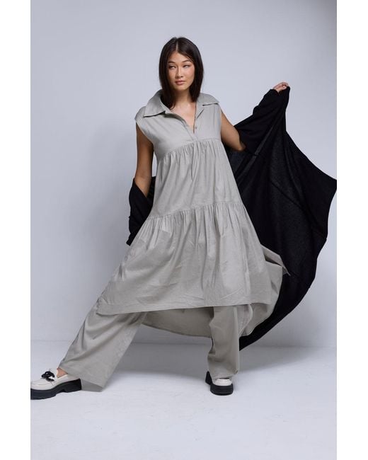 Dref White Neutrals Campari Linen Dress