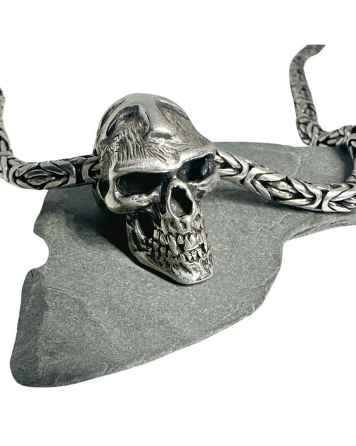 Tg-Jewellery by Tamara Gervasio Green Japanese Good Luck Skull Necklace for men
