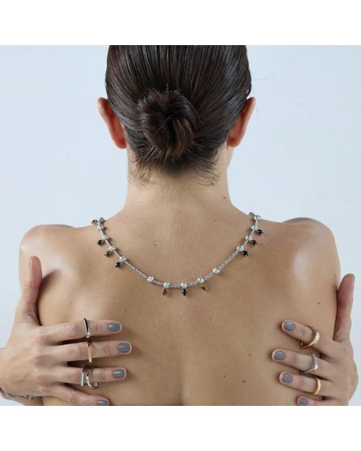 Onia Metallic Twisted Root Necklace