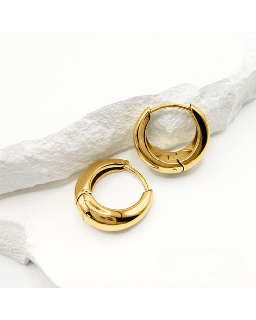 Evie Jewelry Metallic Empire Hoop Earrings