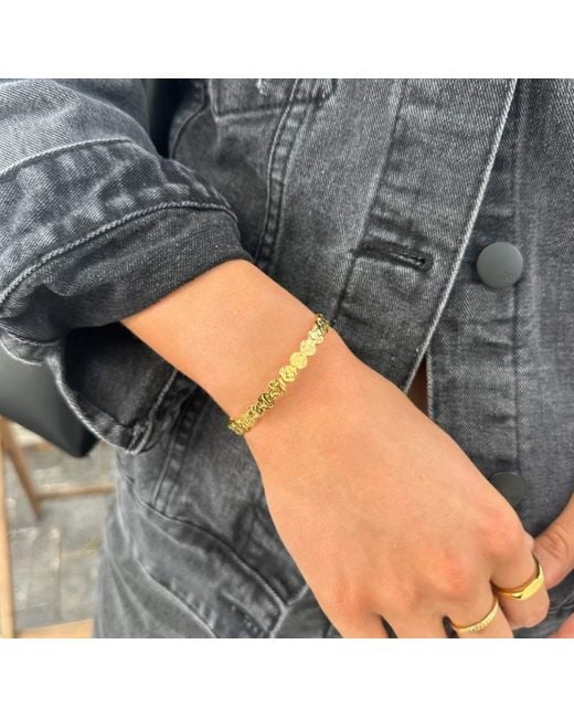 Evie Jewelry Metallic Press Play Cuff Bracelet