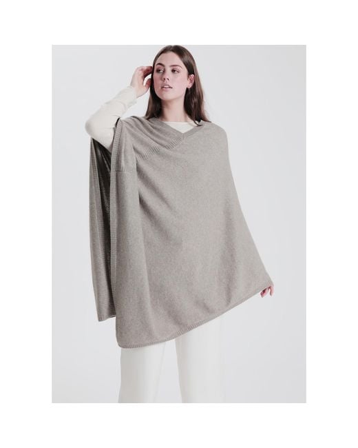 tirillm Brown Anine Big Cashmere Poncho