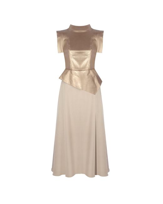 Mirimalist Metallic Concrete Midi Dress