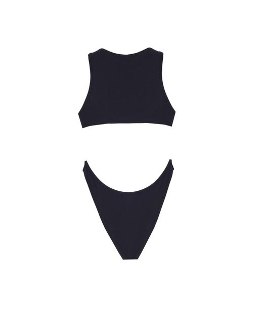 No'design Blue Back Cut-Out Bodysuit