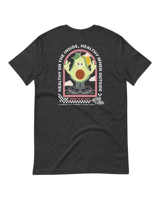 Anchor and Crew Black Heather Ripe Avocado Dial-A-Local Organic Cotton T-Shirt for men