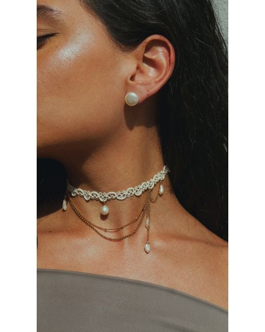 Marquise Swim White Necklace
