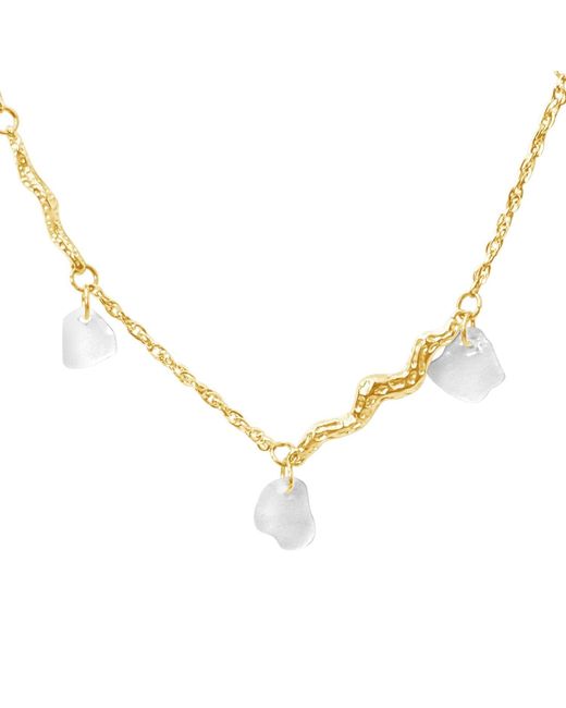 Glassy Metallic Skumbølge Anklet