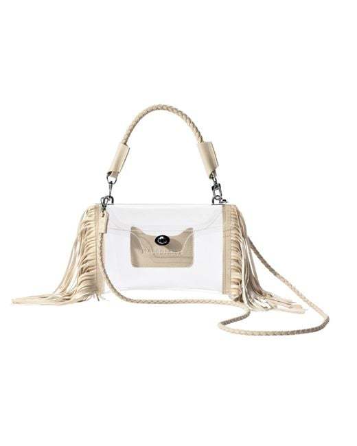 PAIGE Metallic Clear Fringe Crossbody