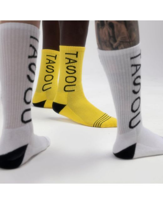 Chuks Collins White Art Self Socks for men