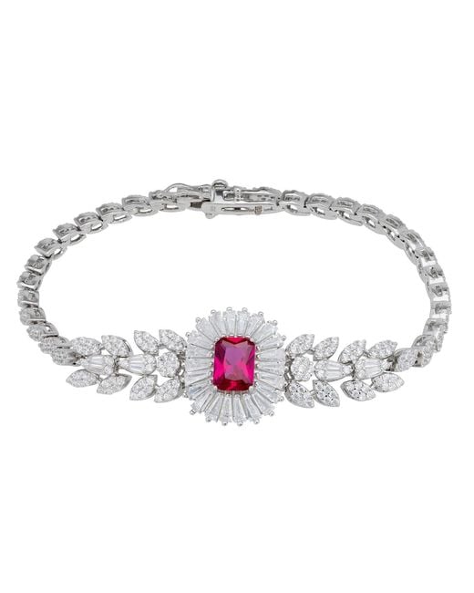 Latelita London Metallic Countess Gemstone Bracelet Ruby