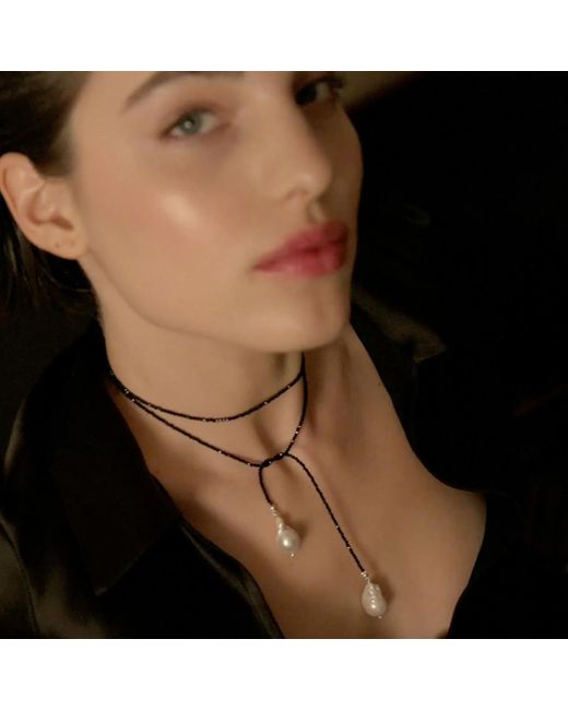 EVA REMENYI Metallic Swan Wrap Necklace
