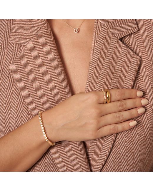Shabella Nyc Yellow Pave Dual Ring