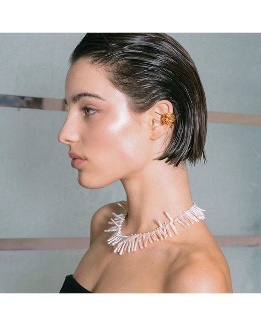 EVA REMENYI Metallic Talisman Wave Ear Cuff