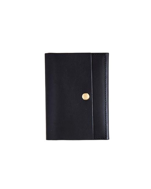 VIDA VIDA Black Luxe Leather Passport Holder for men