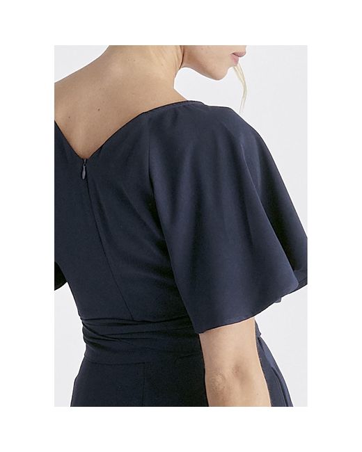 Paisie Blue Maxi Waist Tie Dress