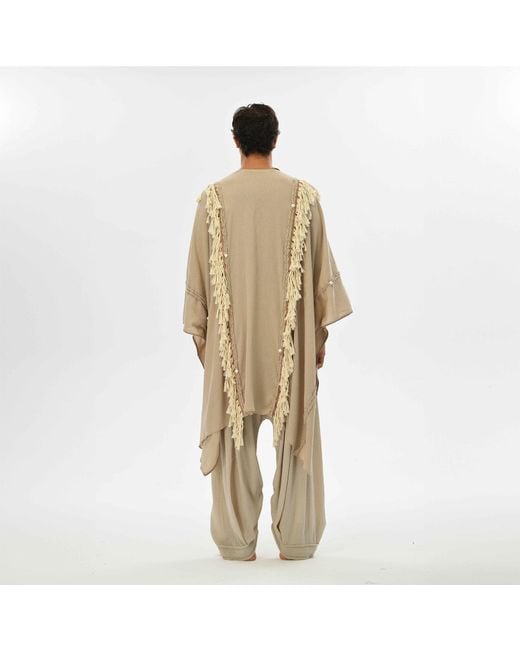 Zhenabia Natural Neutrals Sidra Poncho