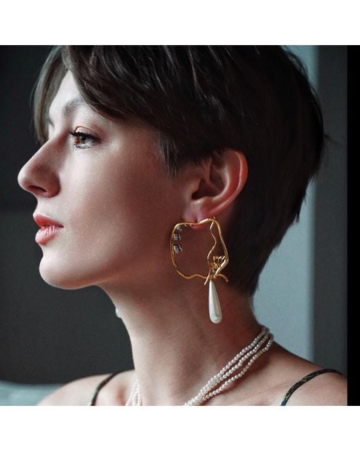 Retro Chic Metallic Lily Of The Valley Earrings