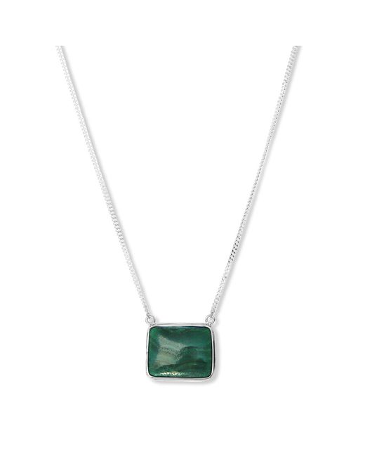 FV Jewellery Green La Stèle Malachite Square Necklace