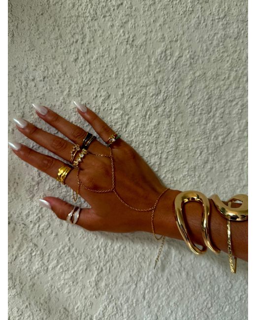Amoura Jewelers Metallic Lira Hand Chain